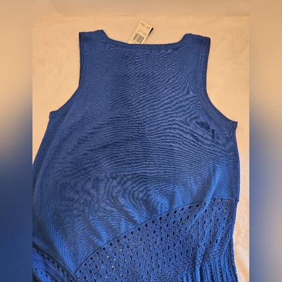Grace Elements Boho Sleeveless Blouse Blue Large - Picture 15 of 15